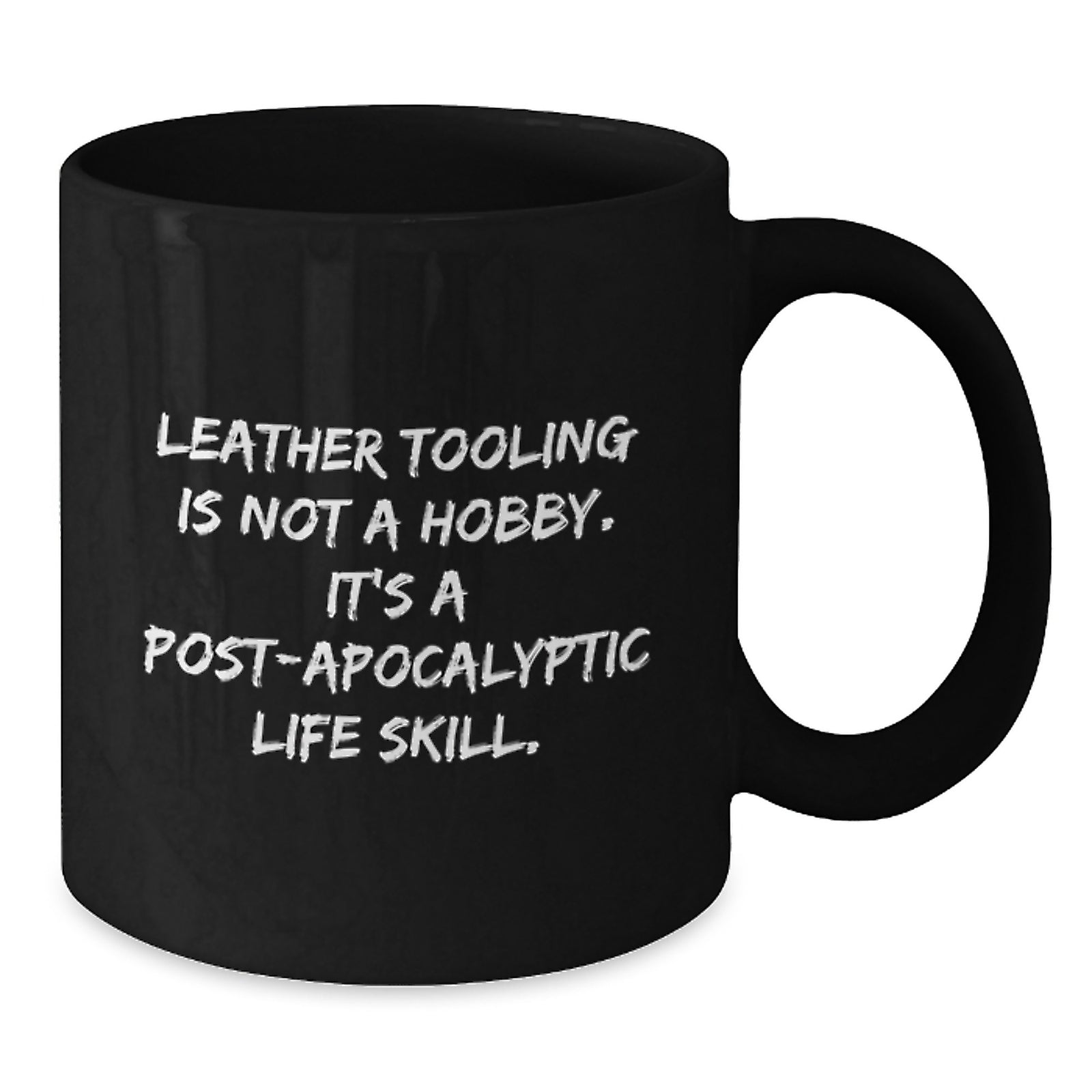 Leather Tooling Enthusiasts Gifts, Funny Quotes Black Coffee Mugs, Birthday Unique Gifts from Friends to Leather Tooling Men, Women, Coworkers, Family - Additional