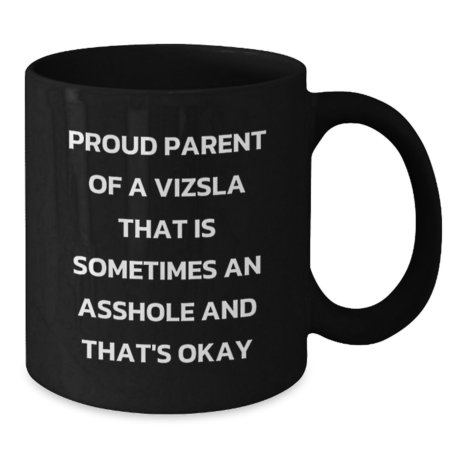 Funny Vizsla Dog Lover Gifts from Mom to Daughter for Graduation Unique Black Coffee Mugs with Proud Parent Quote - Vizsla Dog Dad Gifts for Men - Additional