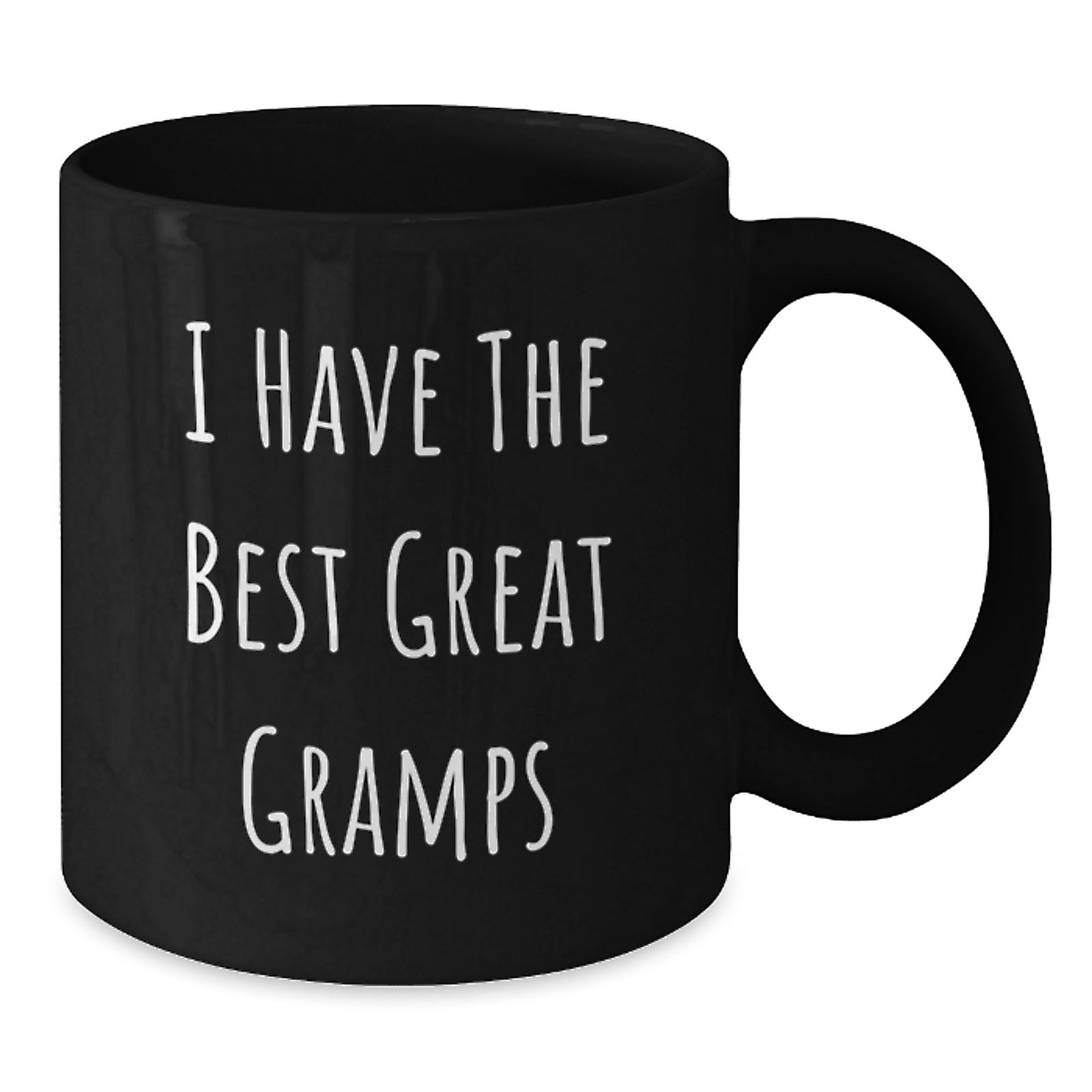 Funny Gramps Black Coffee Mug Gifts from Grandkids for Dad on Father's Day - 'I Have The Best Great Gramps' - Additional