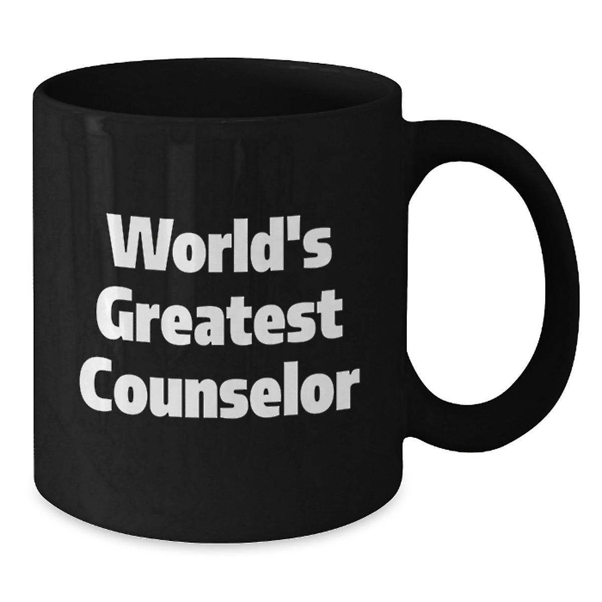 Funny Counselor Gifts from Friends for the World's Greatest Counselor Black Coffee Mug, Graduation Unique Gifts - Additional