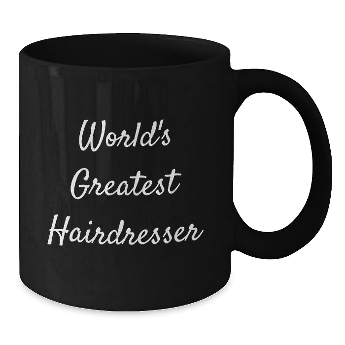 Funny Hairdresser Gifts from Family, 'World's Greatest Hairdresser' Black Coffee Mug for Father's Day Unique Gifts - Additional