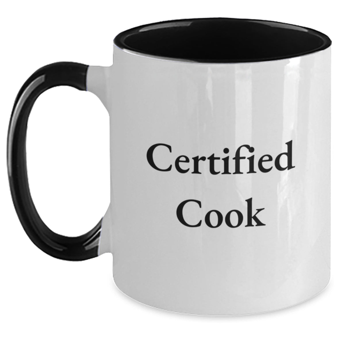 Funny Quote Certified Cook Gifts for Women Two Tone Coffee Mug, Gifts from Friends for Christmas - Main