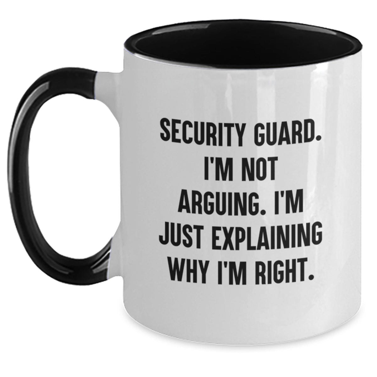 Birthday Gift Security Guard Mug for Her Present – Two Tone Ceramic - Main