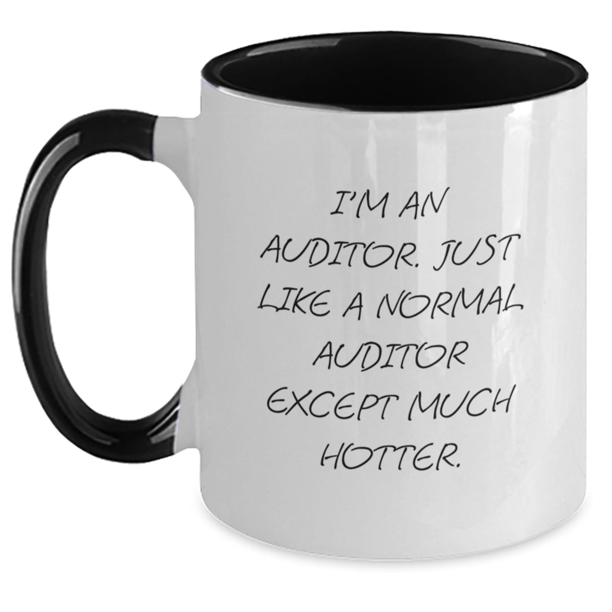 Funny Gifts from Friends for Auditors - I&#39;m An Auditor, Just Like A Normal One Except Much Hotter, Two Tone Christmas Mugs - Main