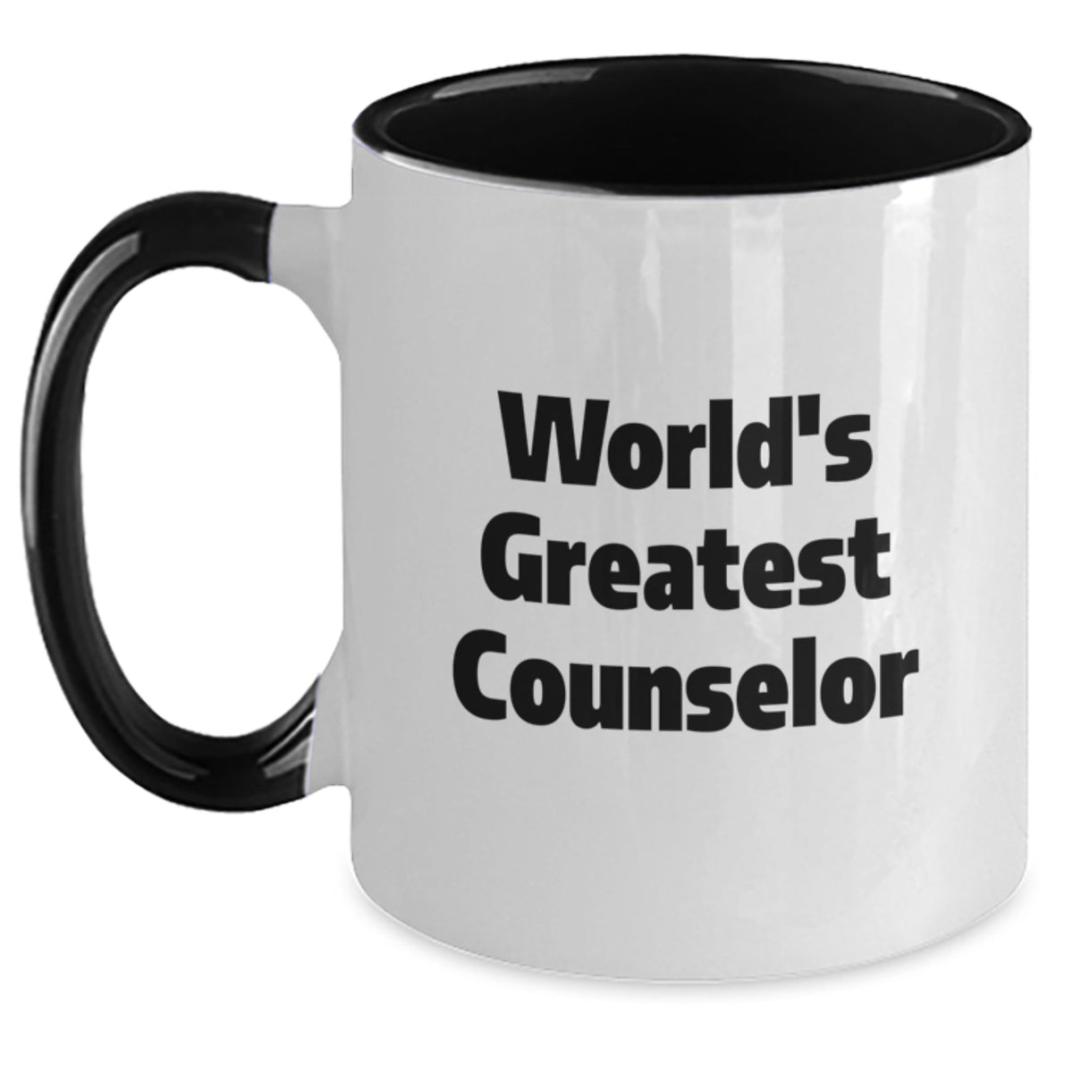 Gifts from Friends for the World's Greatest Counselor Funny Inspirational Mugs, Two Tone Coffee Mug Graduation Unique Gifts - Main