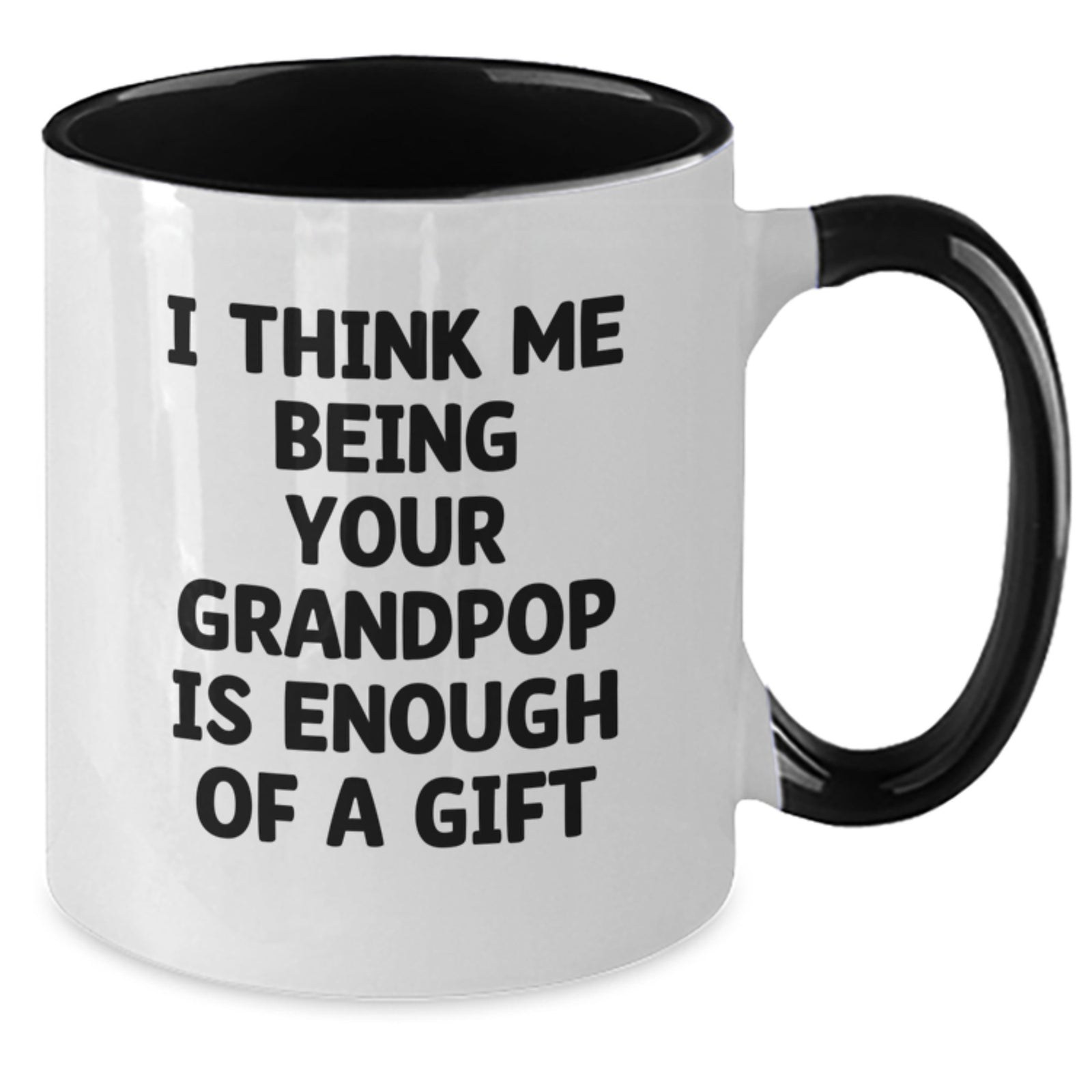 Grandpop Gifts from Me to You - Funny Quote Two Tone Coffee Mug for Men - Black and White, Red and White, Navy and White, Pink and White, Christmas Unique Gifts for Grandpop, Grandpop Men - Additional