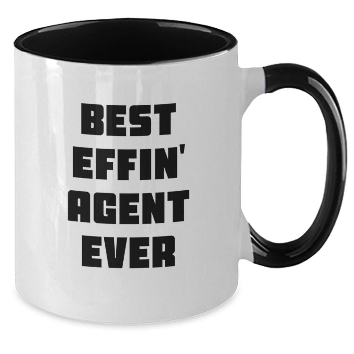 Funny Agent Gifts from Men, Women, Friends, Coworkers, Family, Best Effin' Agent Ever Two Tone Coffee Mug for Agent, Men, Women, Friends, Coworkers, Family Graduation Unique Gifts - Additional