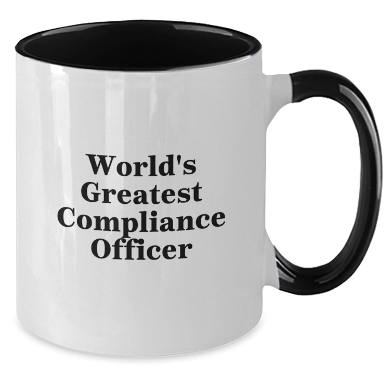 Funny Compliance Officer Gifts from Friends for Birthday Unique Two Tone Coffee Mugs - The World's Greatest Compliance Officer Mugs - Additional