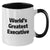 World's Greatest Executive Funny Two Tone Coffee Mug Gifts for Executive from Friends and Family on Birthday - Additional