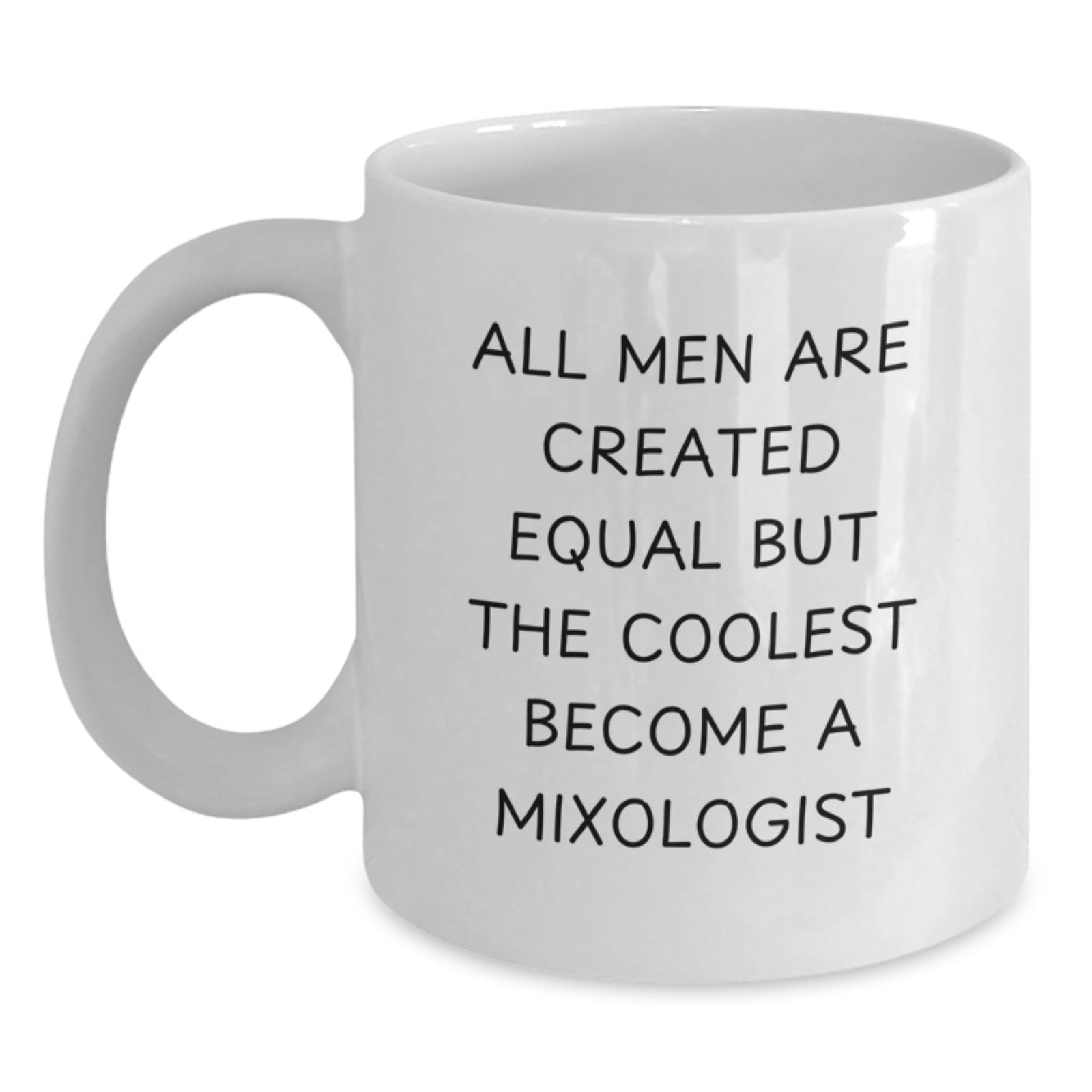 Funny Mixologist Gifts for Men from Friends, Unique Birthday Presents for Coffee Lovers, White Coffee Mug - Main