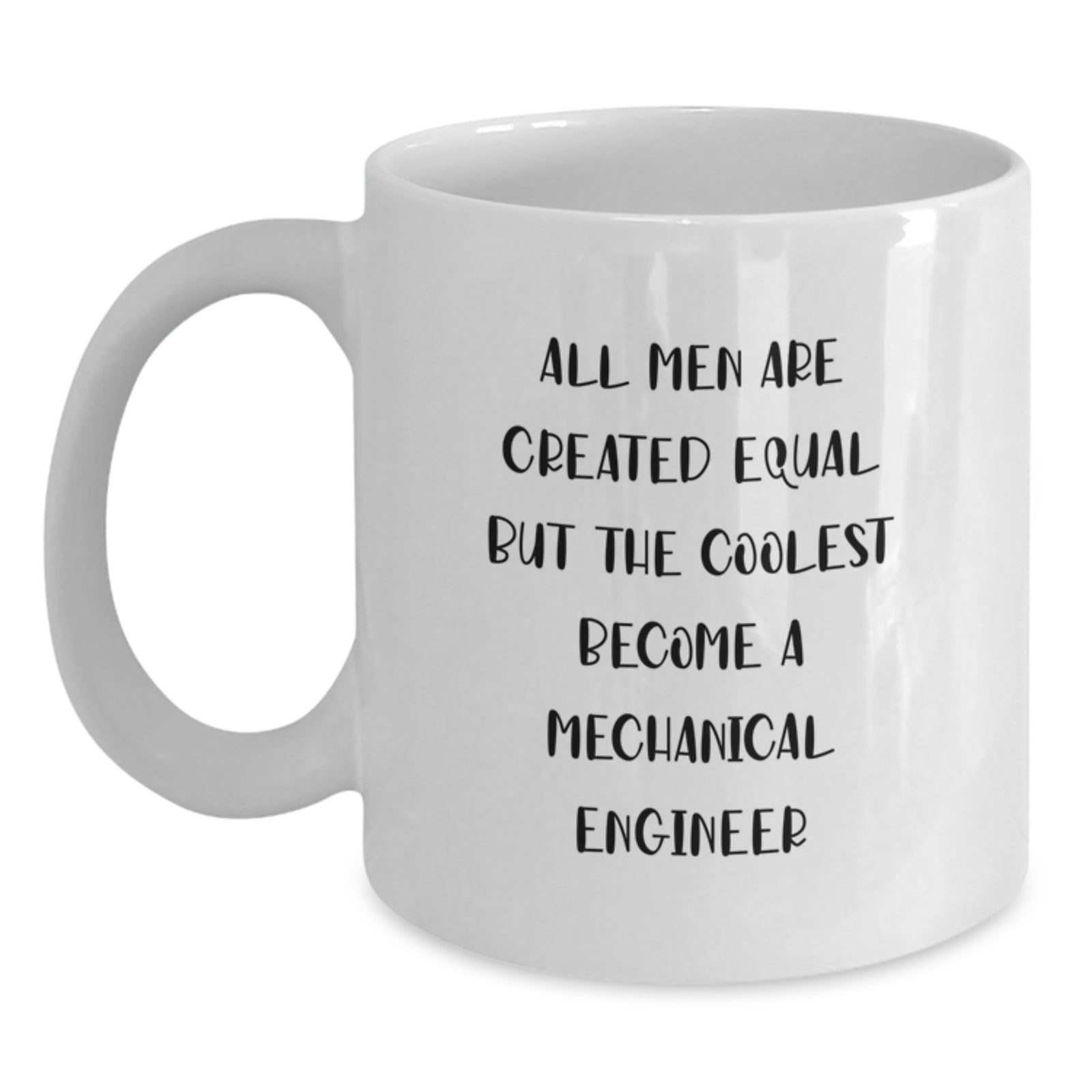 Funny Mechanical Engineer Gifts for Him from Friends - White Coffee Mug for Birthday - Main