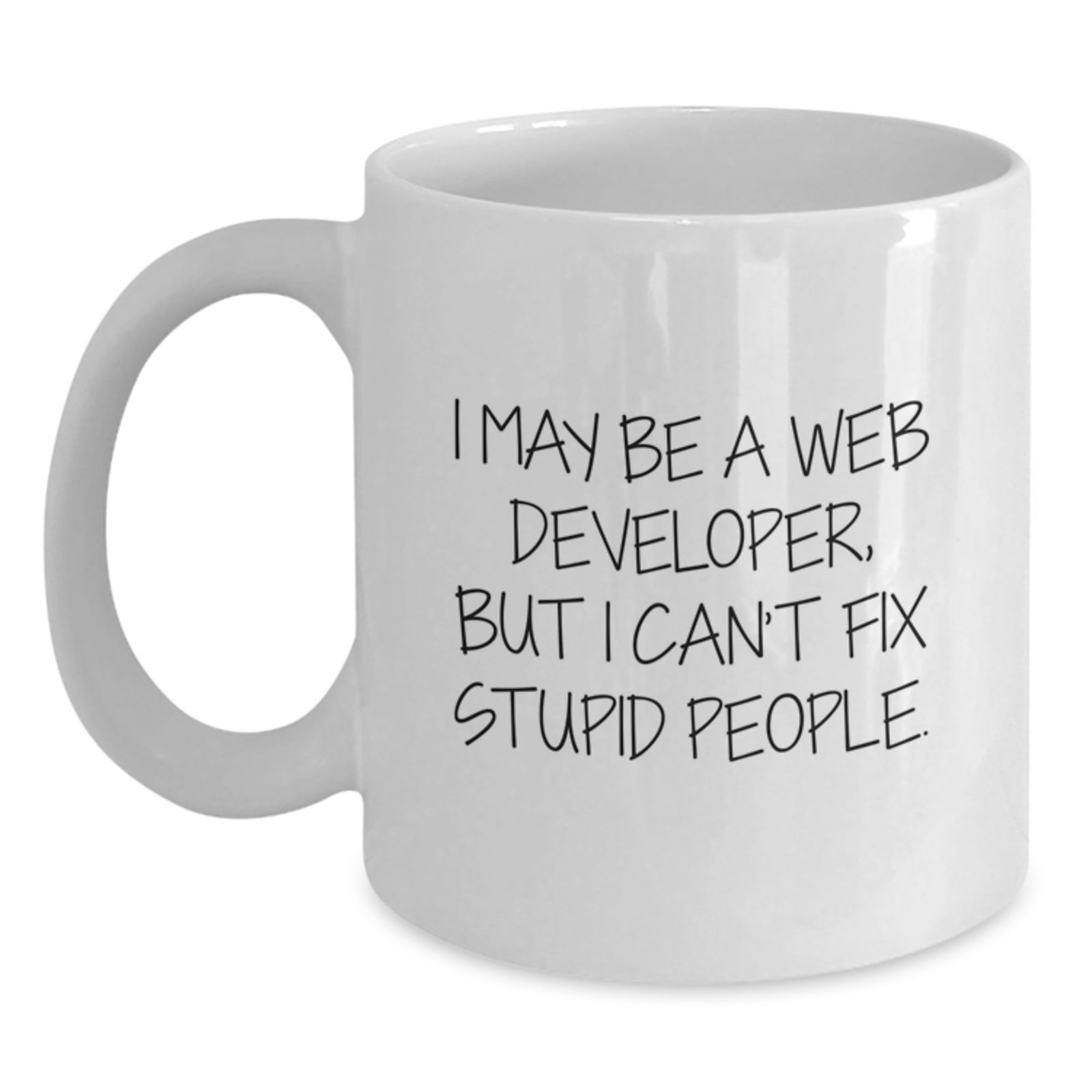 Birthday Gift for Her Web Developer White Coffee Mug Present - Main