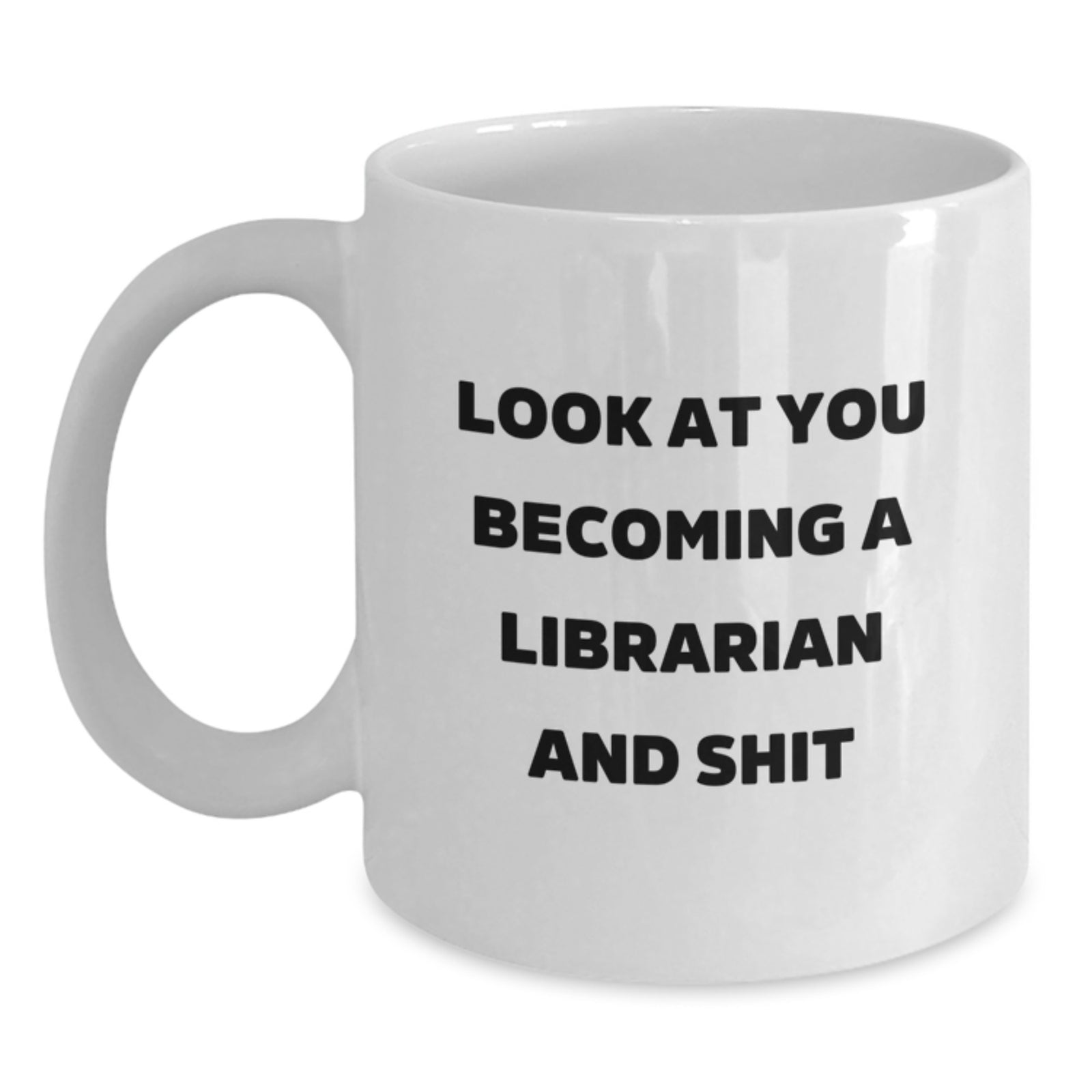 Funny Librarian Gifts from Friends, White Coffee Mug for Librarian Women, Mother's Day Unique Gifts - Main