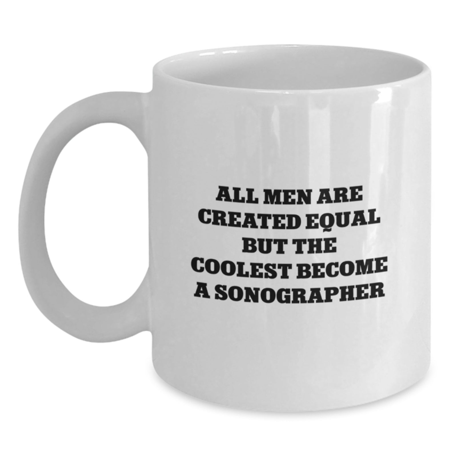 Funny Sonographer Gifts for Men, White Coffee Mug for Christmas Unique Presents from Family Friends - Main
