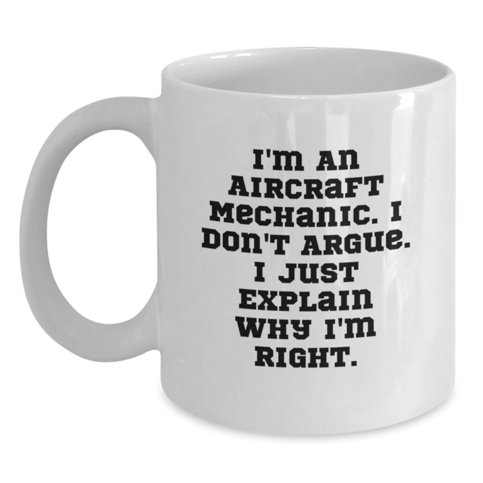 Aircraft Mechanic Gift for Him - A Righteous Keepsake Coffee Mug - Main