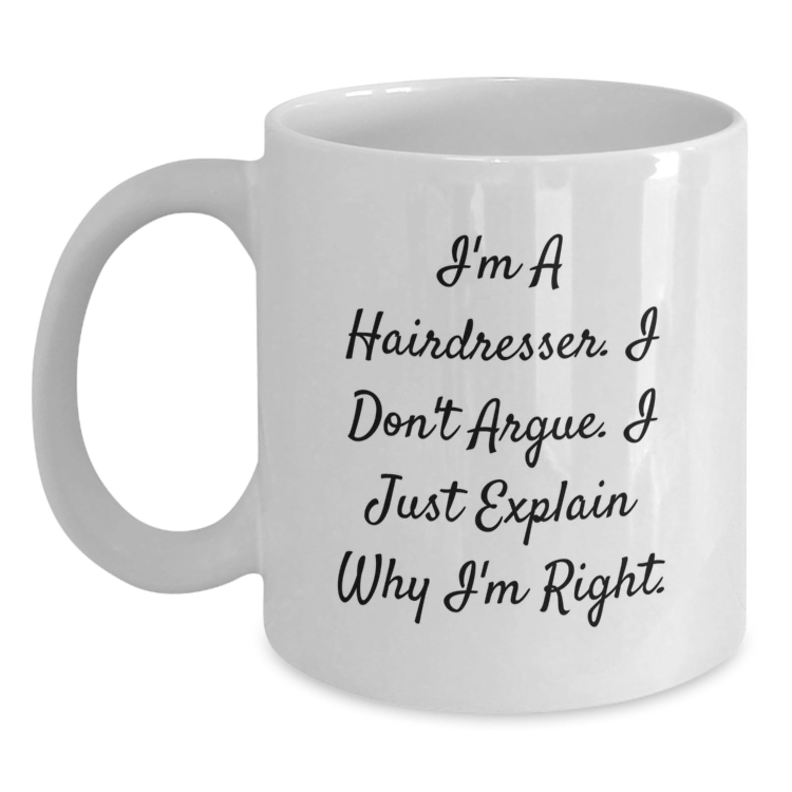 Funny Hairdresser Gifts from Men to Hairdresser Friends on Mother's Day Unique White Coffee Mugs - Main