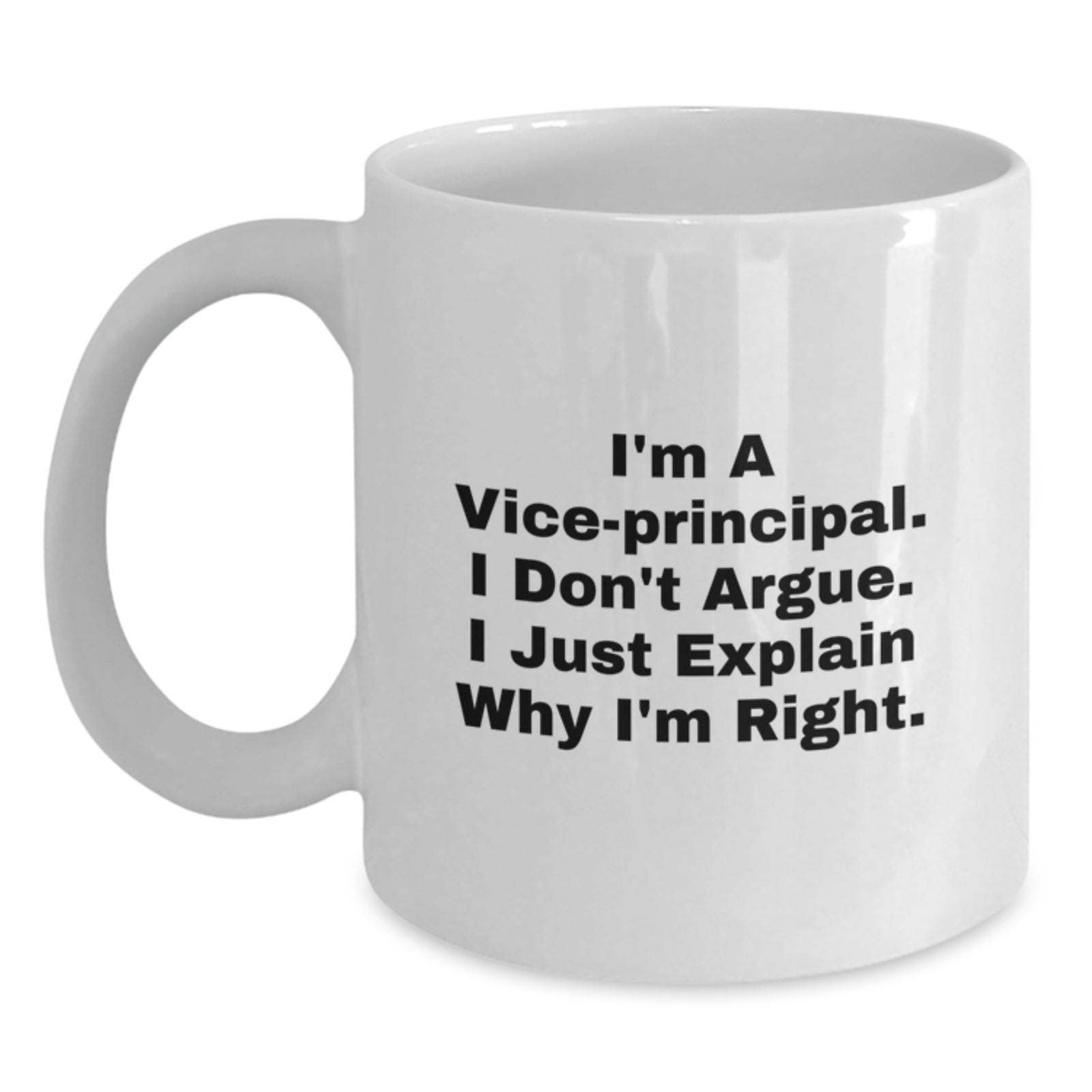 Funny Vice-principal Gifts from Friends to Men Vice-principal White Coffee Mug for Graduation Unique Gifts - Main
