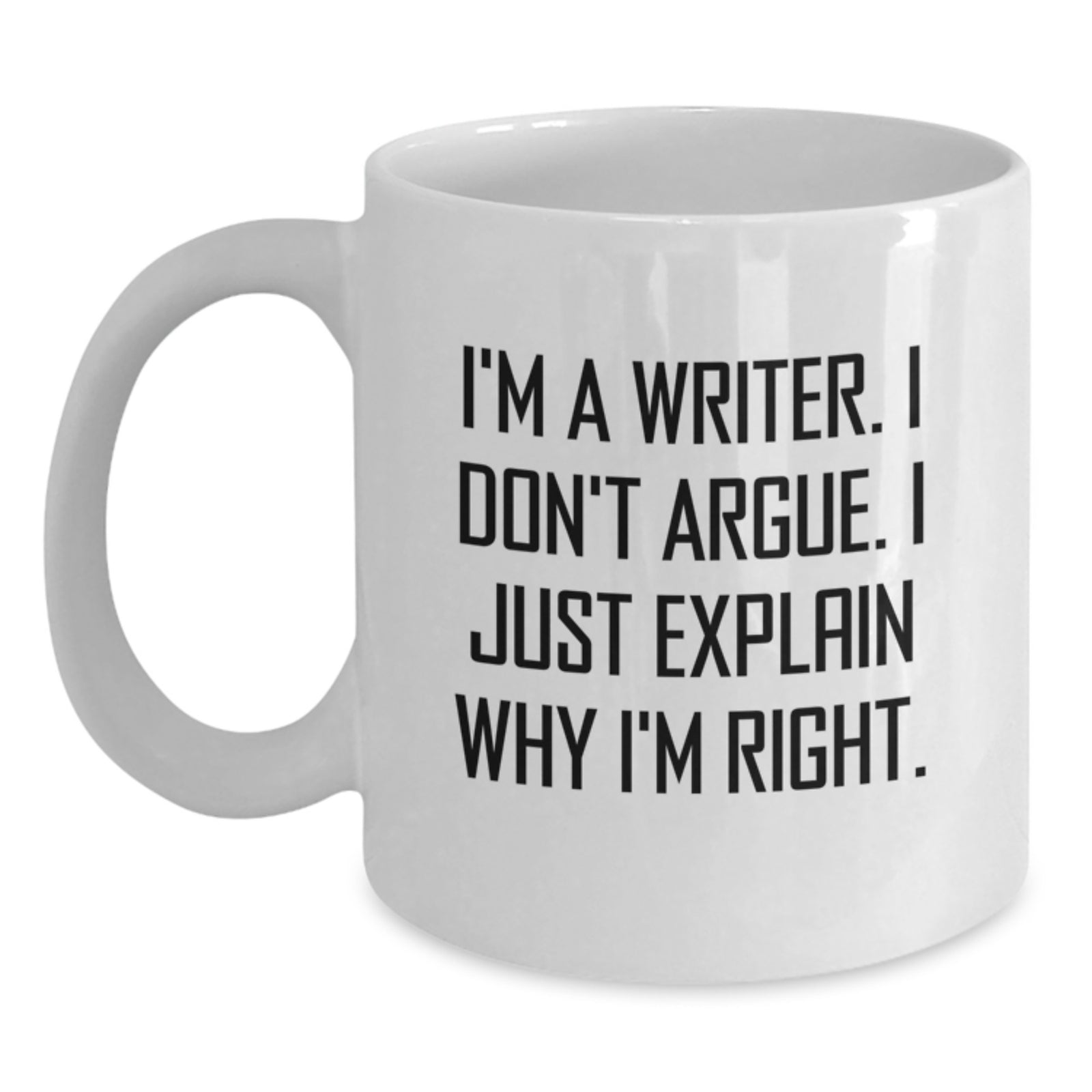 Writer Keepsake White Coffee Mug 11oz Ceramic for Him Christmas Gift - Main