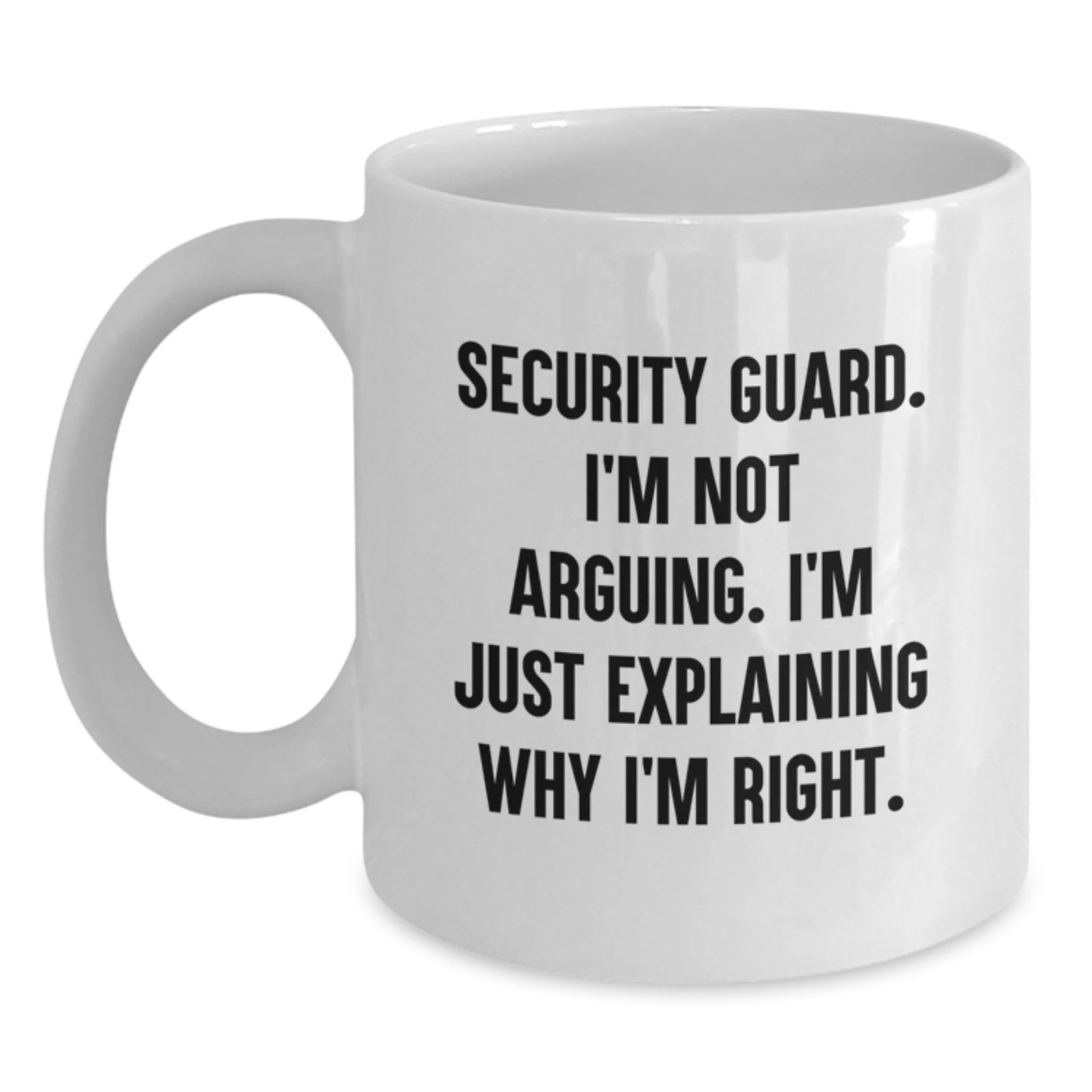 Birthday Gift for Her Security Guard Mug – Keepsake White Coffee Mug - Main
