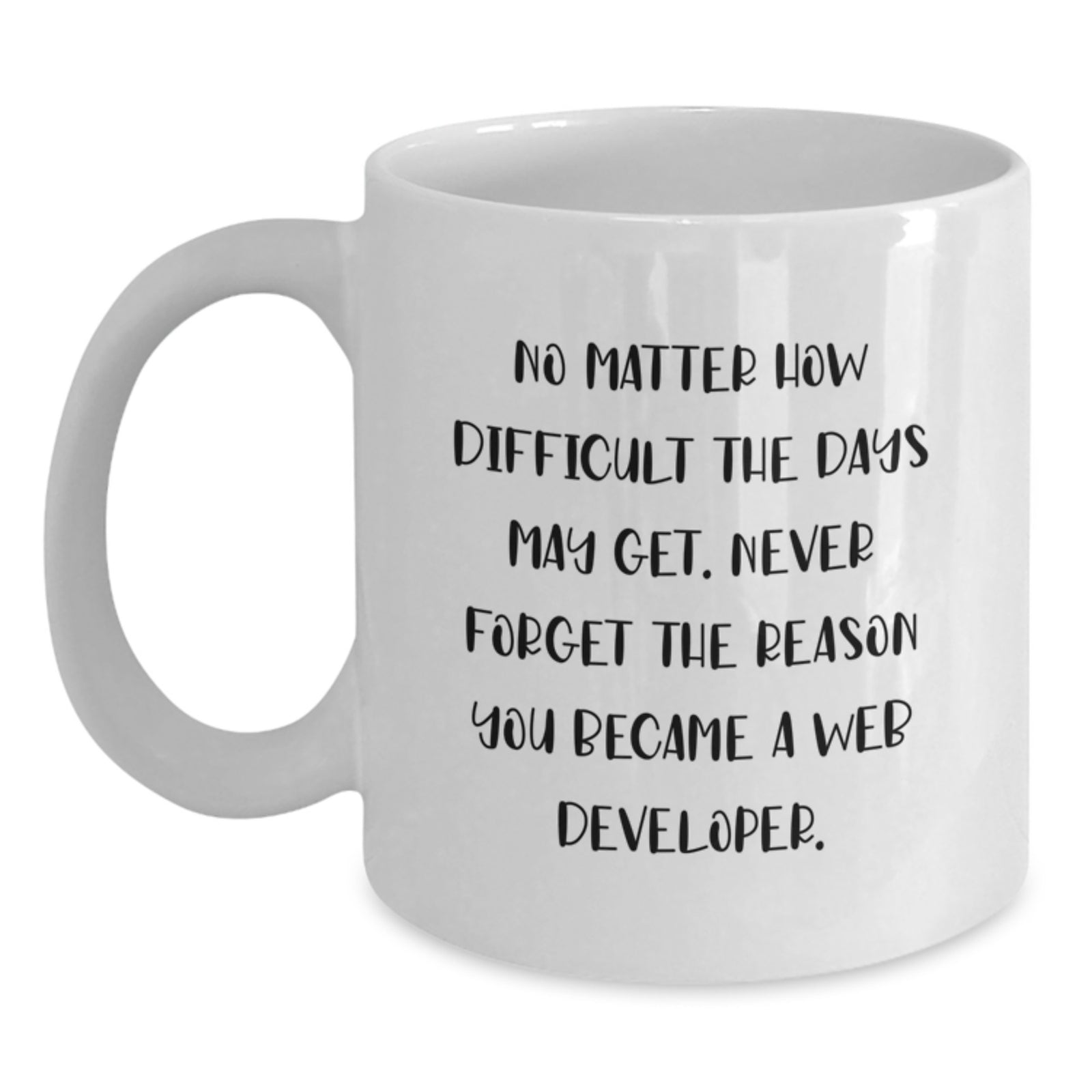 Inspirational Web Developer White Coffee Mug - Gifts from Family to Web Developer Graduates - Never Forget The Reason - White Ceramic Mug - Main