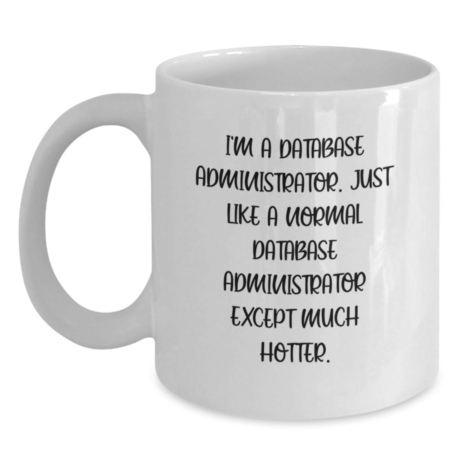 Funny Gifts for Database Administrators - White Coffee Mug, Perfect for Mom's Day, Gift from Friends, Family, or Men - Main