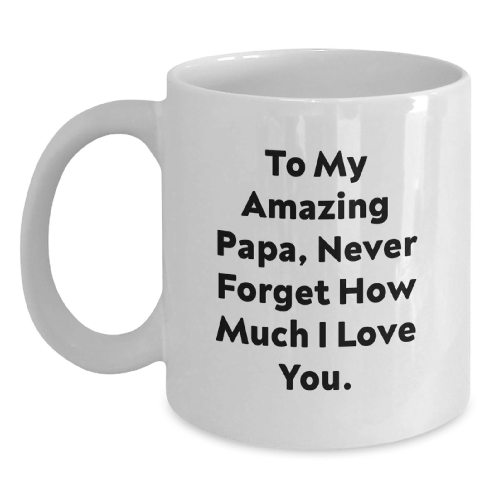 Papa's Amazing Gift Ideas Funny White Coffee Mug Graduation Unique Gifts from Family to Papa - Main