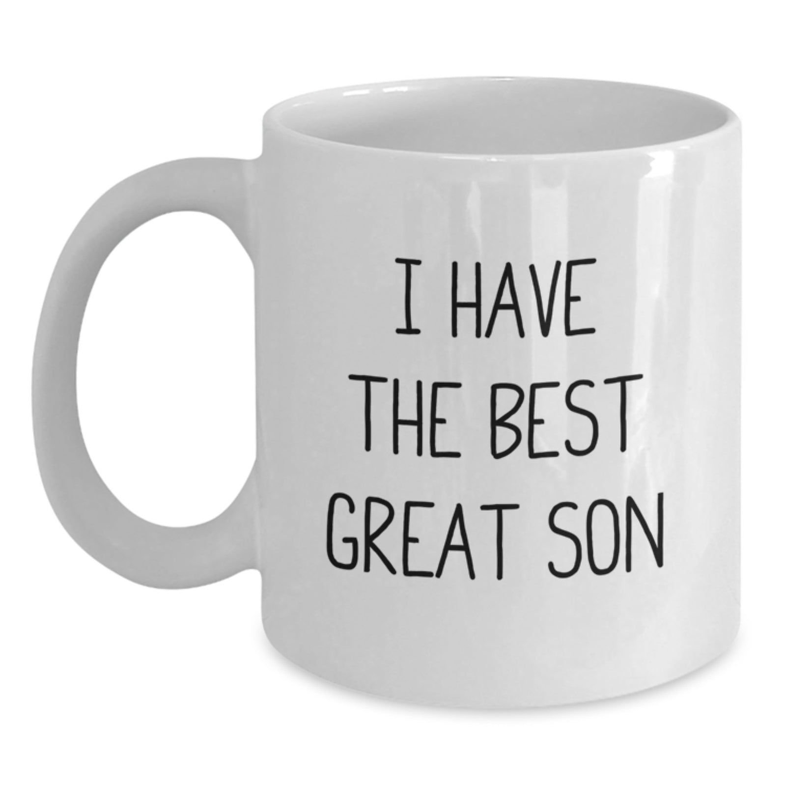Funny Son Gifts from Mom Dad for Christmas Unique White Coffee Mugs with Quote 'I Have The Best Great Son' - Perfect for Fathers Day Birthday Son - Main