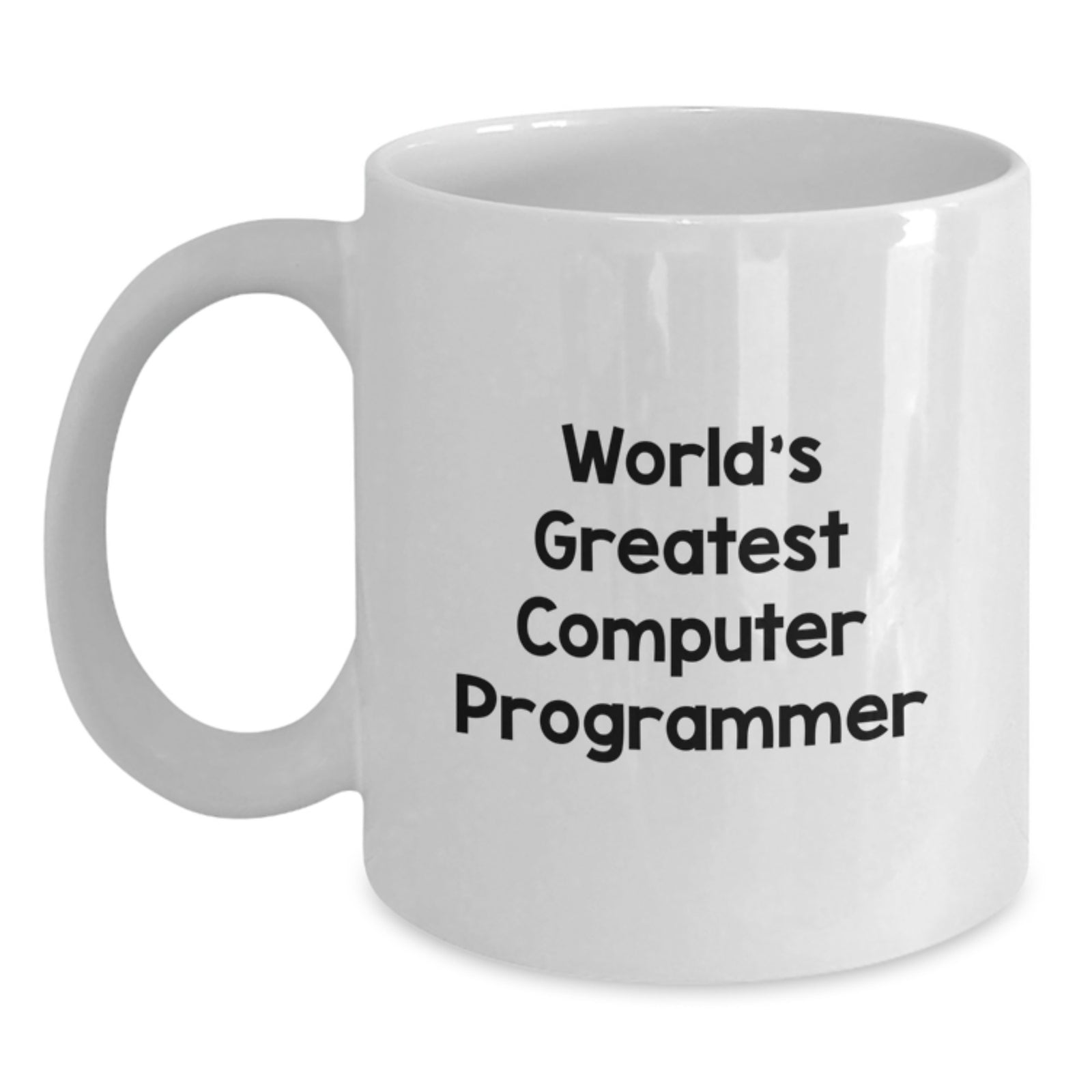 Funny 'The World's Greatest' Computer Programmer White Coffee Mug Gifts for Him from Friends or Family Birthday Unique Gift - Main