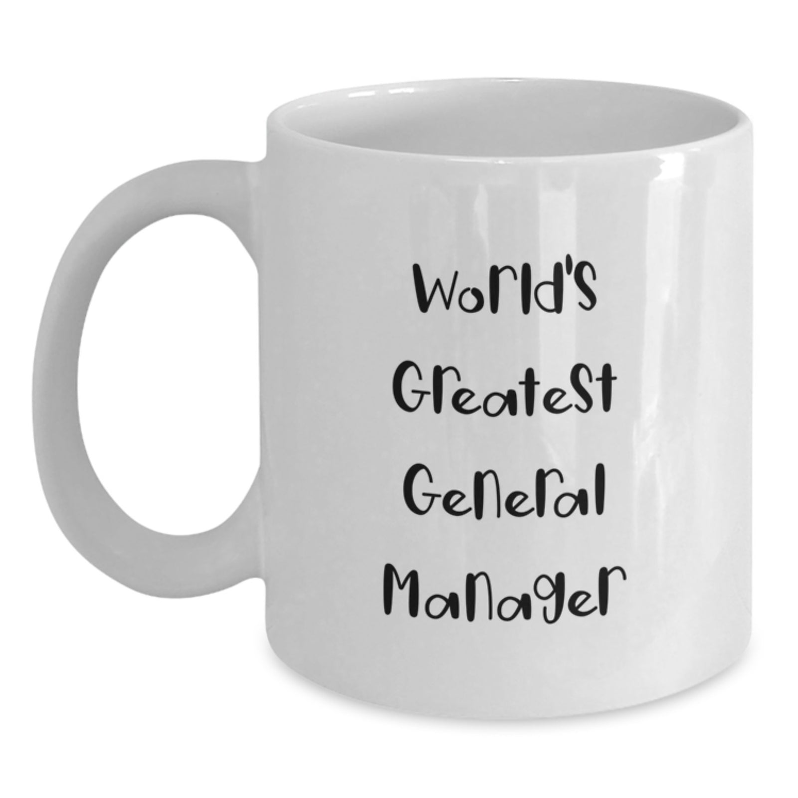 Funny World's Greatest General Manager Gifts for Mom - White Coffee Mug, Gifts from Men - Main