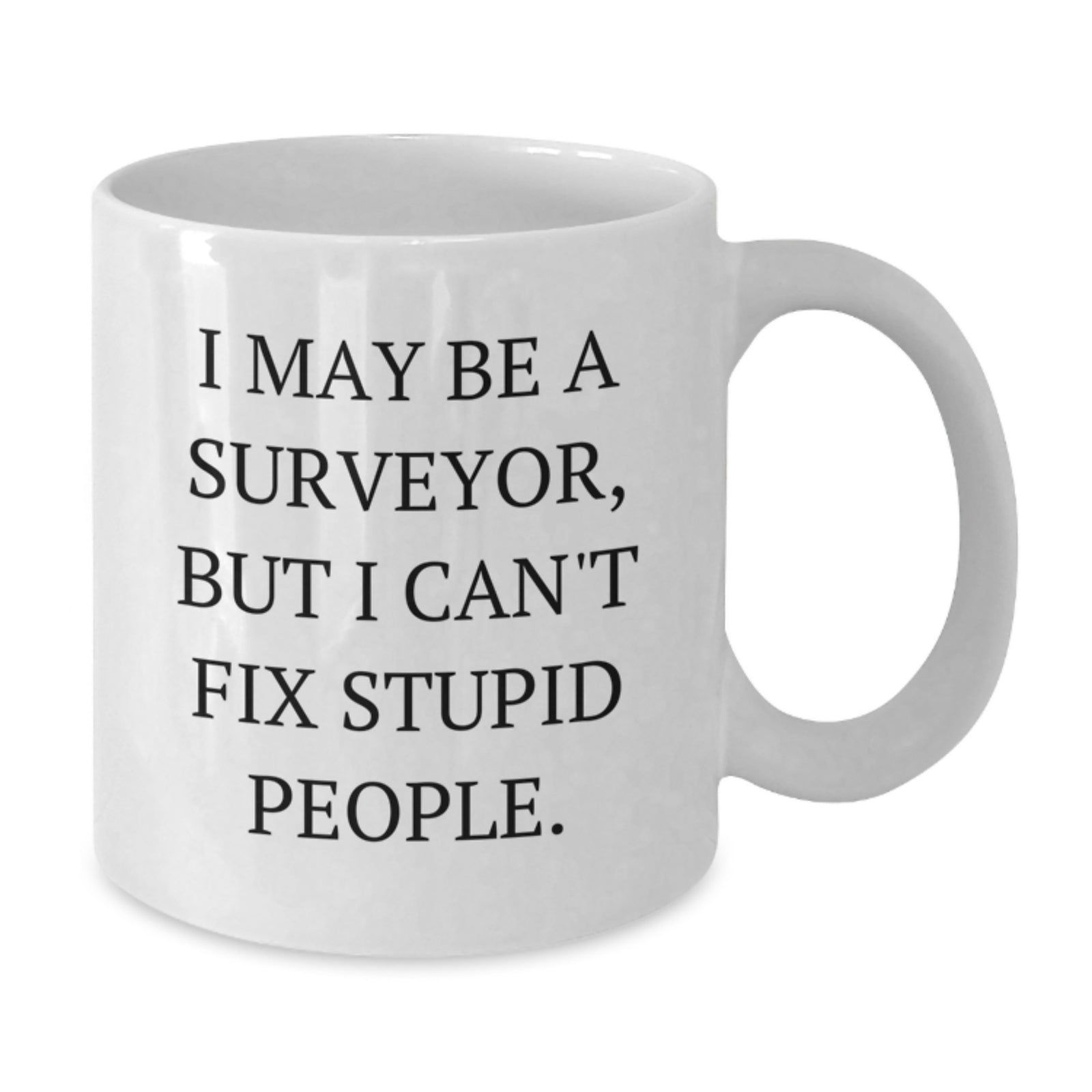 Surveyor Gift for Him - Witty Keepsake White Coffee Mug - Additional