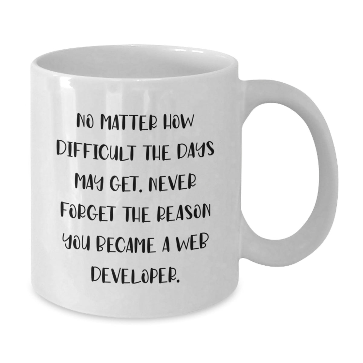 Inspirational Web Developer White Coffee Mug - Gifts from Family to Web Developer Graduates - Never Forget The Reason - White Ceramic Mug - Additional