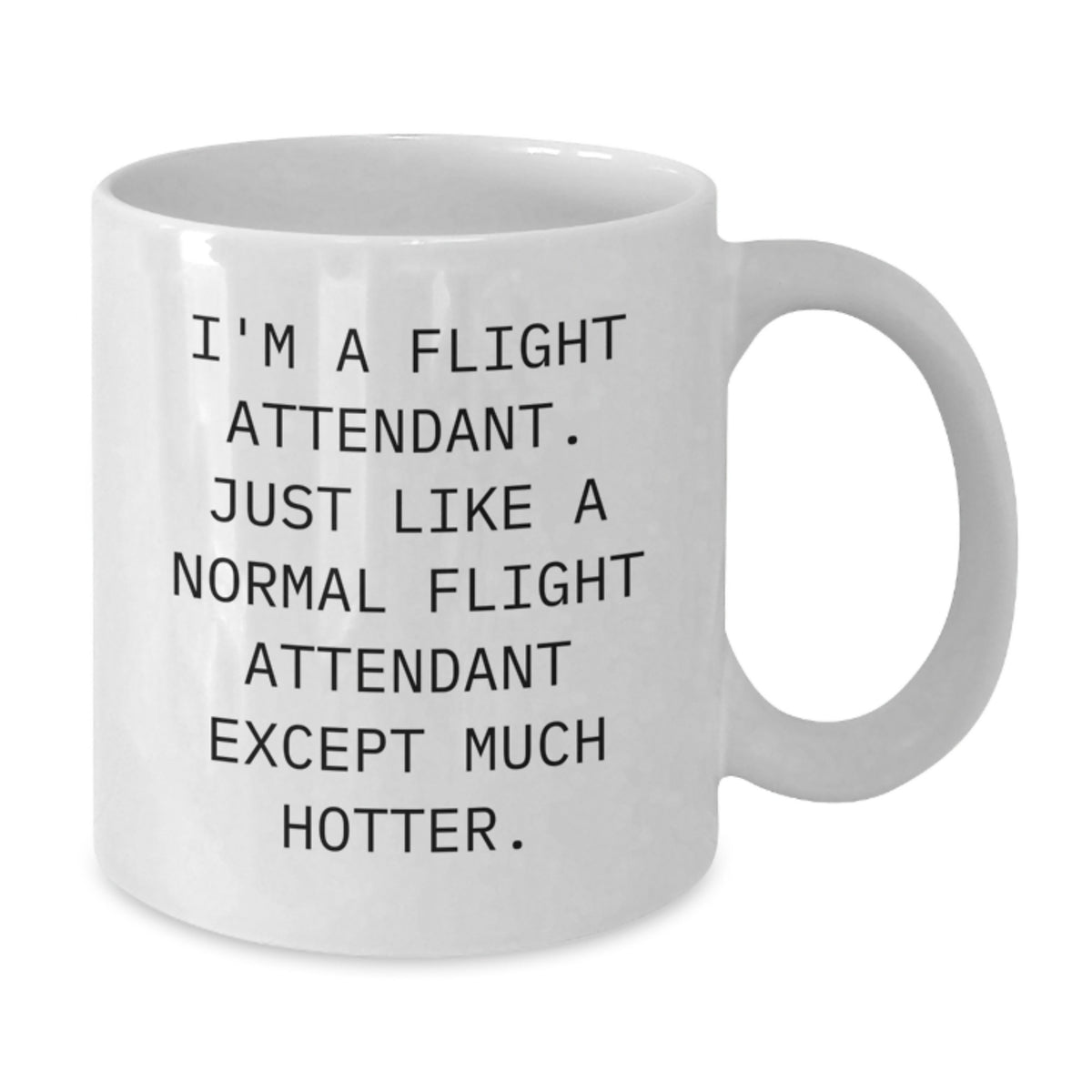 Funny Flight Attendant Gifts from Men to Women, White Coffee Mug for Christmas Unique Presents - Additional