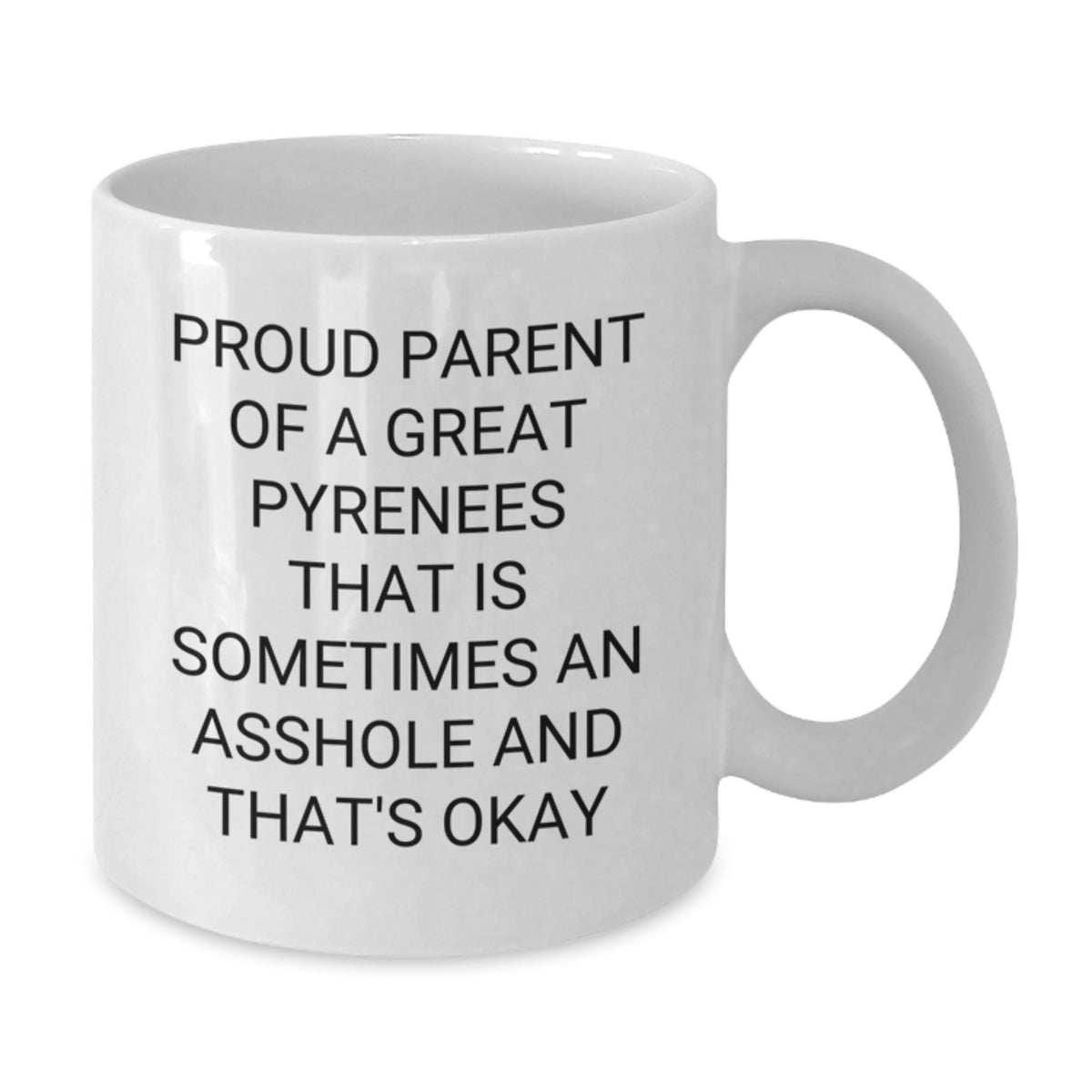 Funny Great Pyrenees Dog Gifts from Friends, Family, or Coworkers for Graduation Unique - Proud Parent Quote on White Coffee Mug - Additional