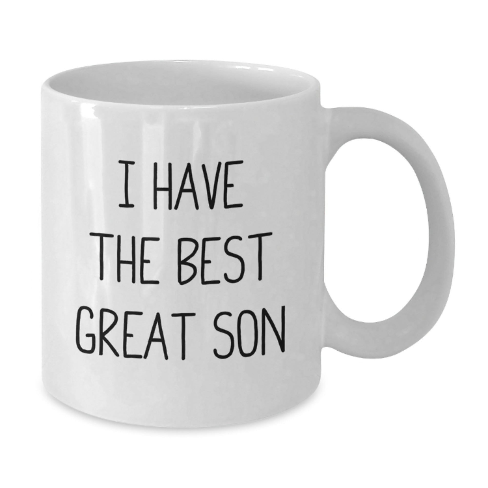 Funny Son Gifts from Mom Dad for Christmas Unique White Coffee Mugs with Quote 'I Have The Best Great Son' - Perfect for Fathers Day Birthday Son - Additional