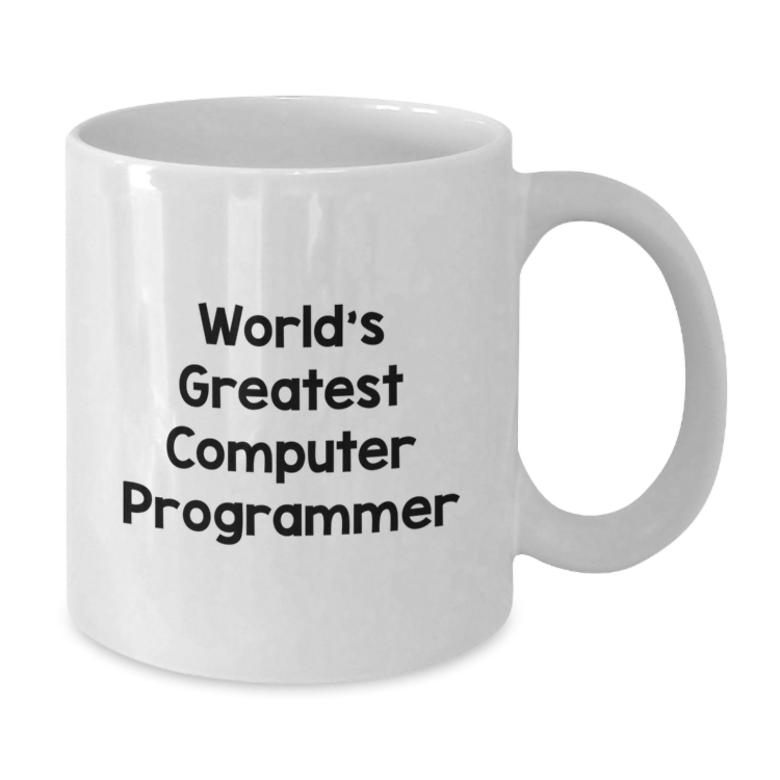 Funny 'The World's Greatest' Computer Programmer White Coffee Mug Gifts for Him from Friends or Family Birthday Unique Gift - Additional
