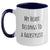 Funny Hairstylist Gifts for Men - My Heart Belongs To A Hairstylist Two Tone Coffee Mug, Gifts from Friends, for Birthday - Main