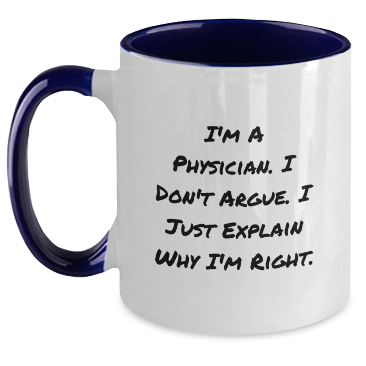 Funny Gifts from Men for Physicians, Two Tone Coffee Mug, Valentine's Unique Gifts from Family - Main