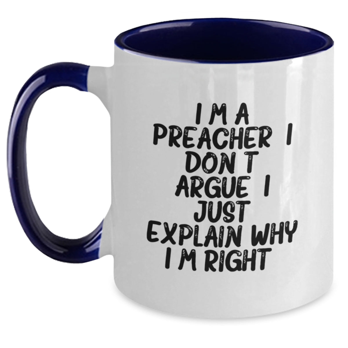 Birthday Gift Preacher Keepsake Two Tone Coffee Mug for Her - Main