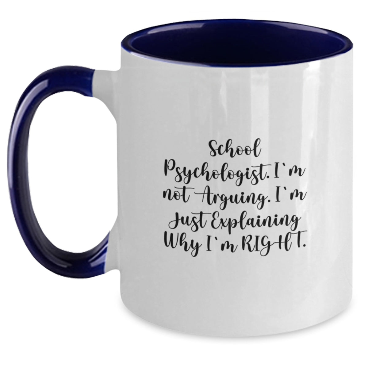 School Psychologist Keepsake Mug for Him Christmas Gift Black & White - Main