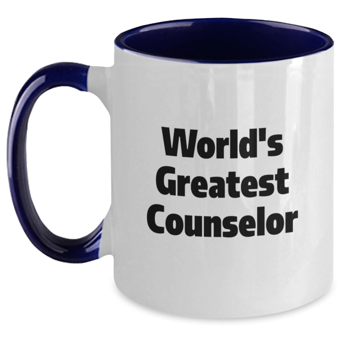 Gifts from Friends for the World's Greatest Counselor Funny Inspirational Mugs, Two Tone Coffee Mug Graduation Unique Gifts - Main