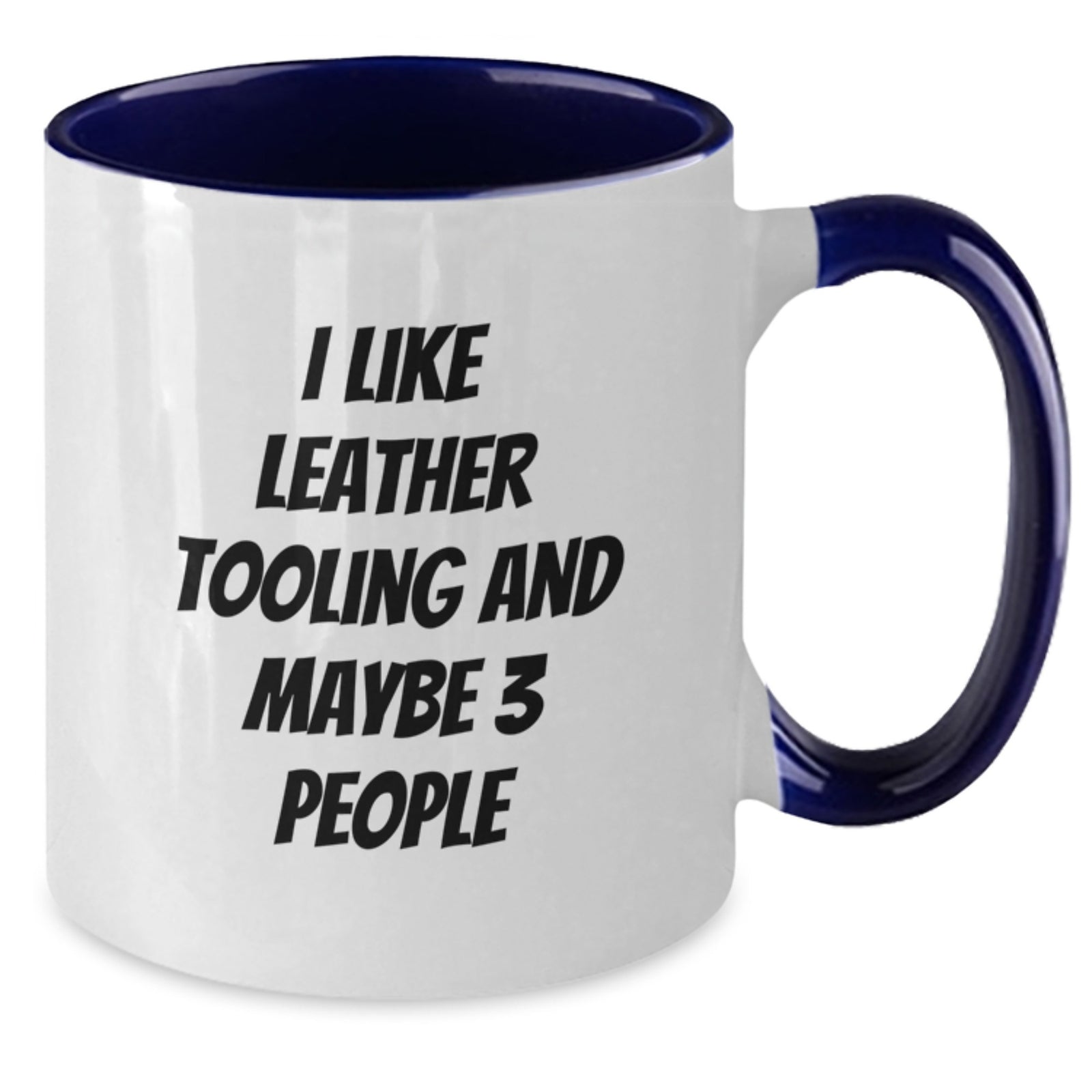 Funny Leather Tooling Quote Gifts from Men for Women Valentine's Unique Two Tone Coffee Mug, Black and White - Additional
