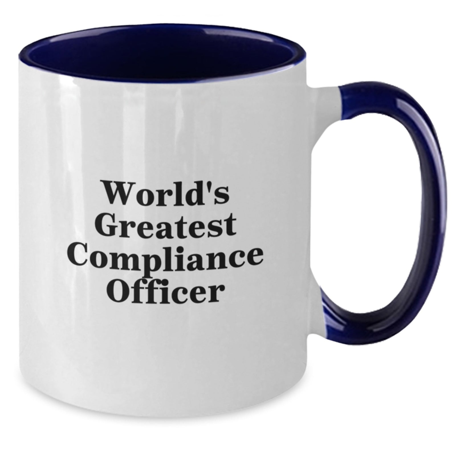 Funny Compliance Officer Gifts from Friends for Birthday Unique Two Tone Coffee Mugs - The World's Greatest Compliance Officer Mugs - Additional
