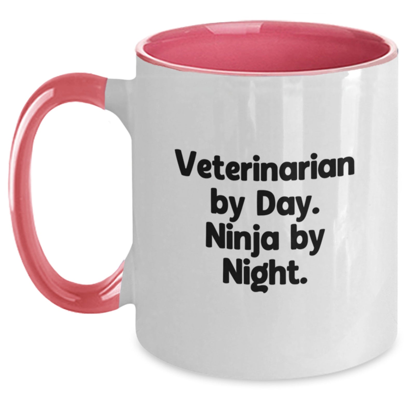 Funny Veterinarian Gifts for Men, Women, Friends, Coworkers, Family from Veterinarian By Day. Ninja By Night. Two Tone Coffee Mug, Graduation Unique Gifts - Main