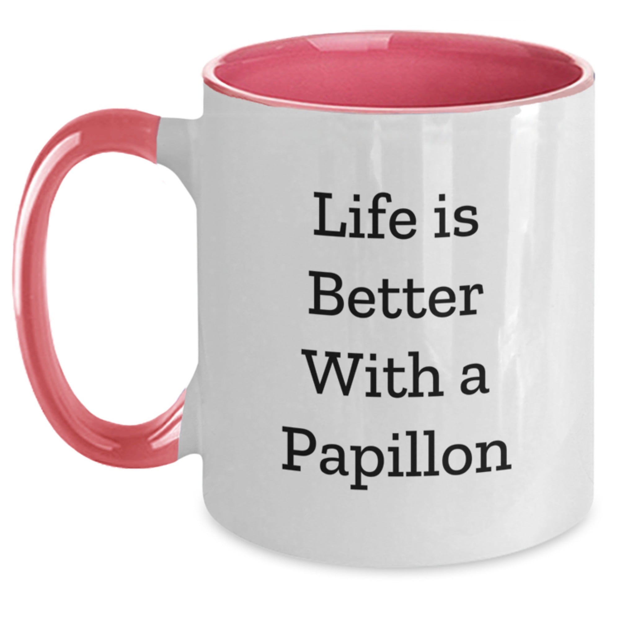 Papillon Dog Lovers Funny Gifts from Friends, Unique Graduation Unique Gifts for Papillon Dog Owners, Life Is Better With A Papillon Coffee Mug - Main