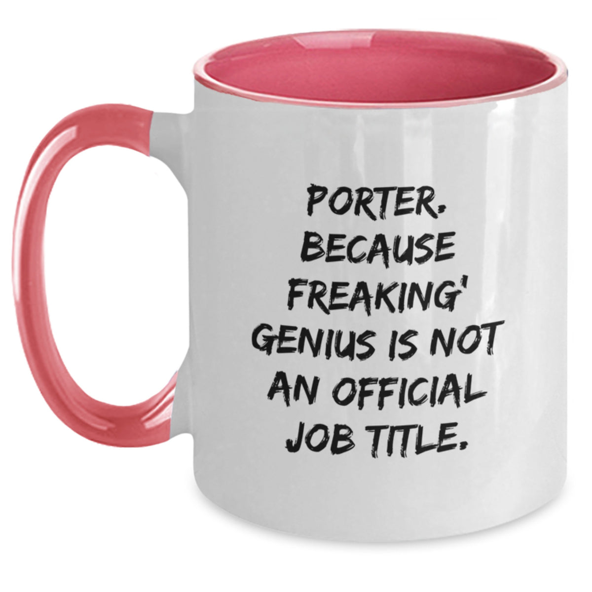 Porter Keepsake Two Tone Coffee Mug for Him Birthday Gift Black - Main