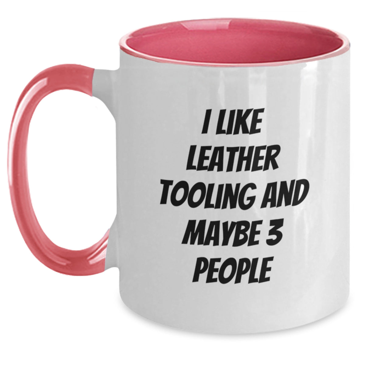 Funny Leather Tooling Quote Gifts from Men for Women Valentine's Unique Two Tone Coffee Mug, Black and White - Main