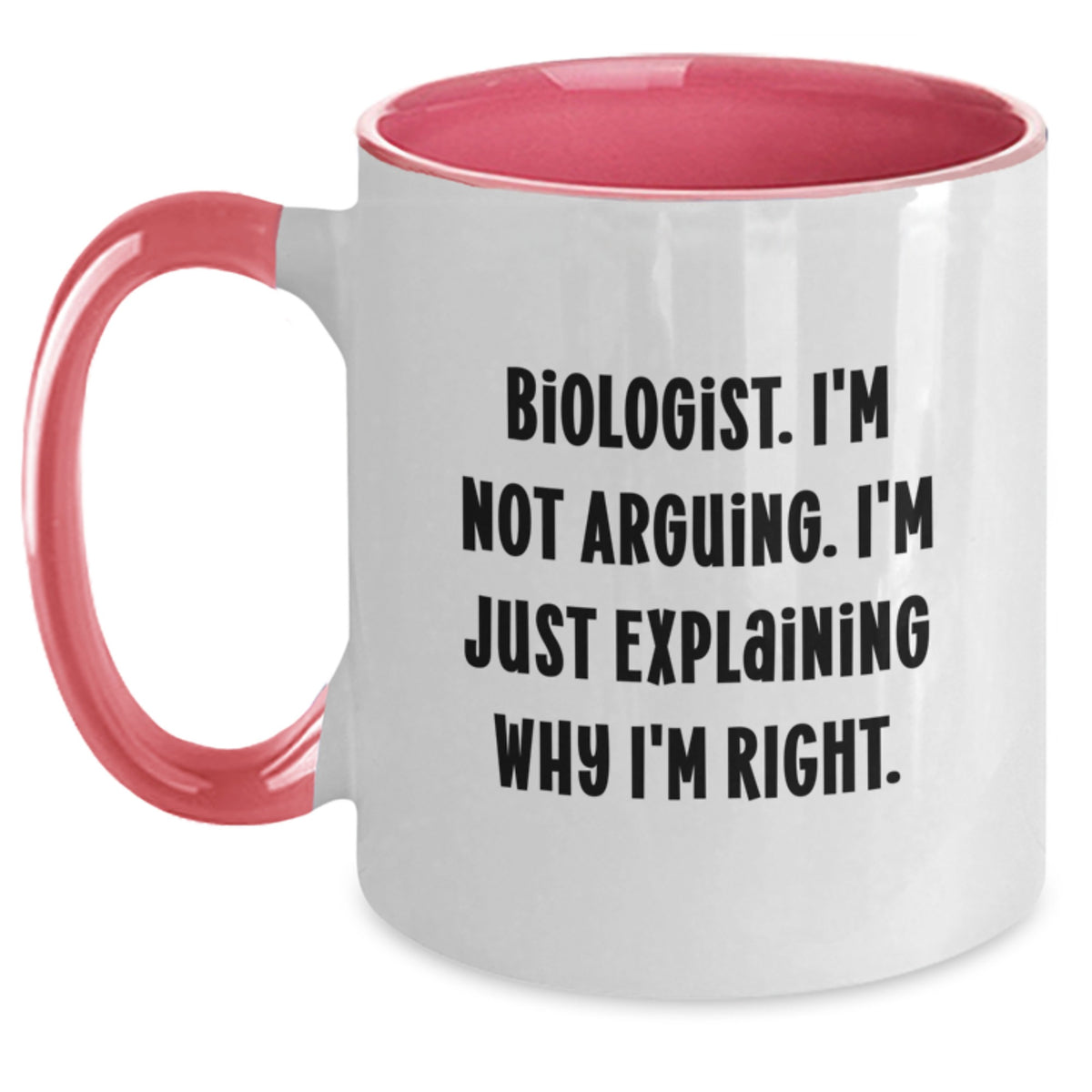 Christmas Gift for Her - Assertive Biologist Two Tone Coffee Mug Present - Main