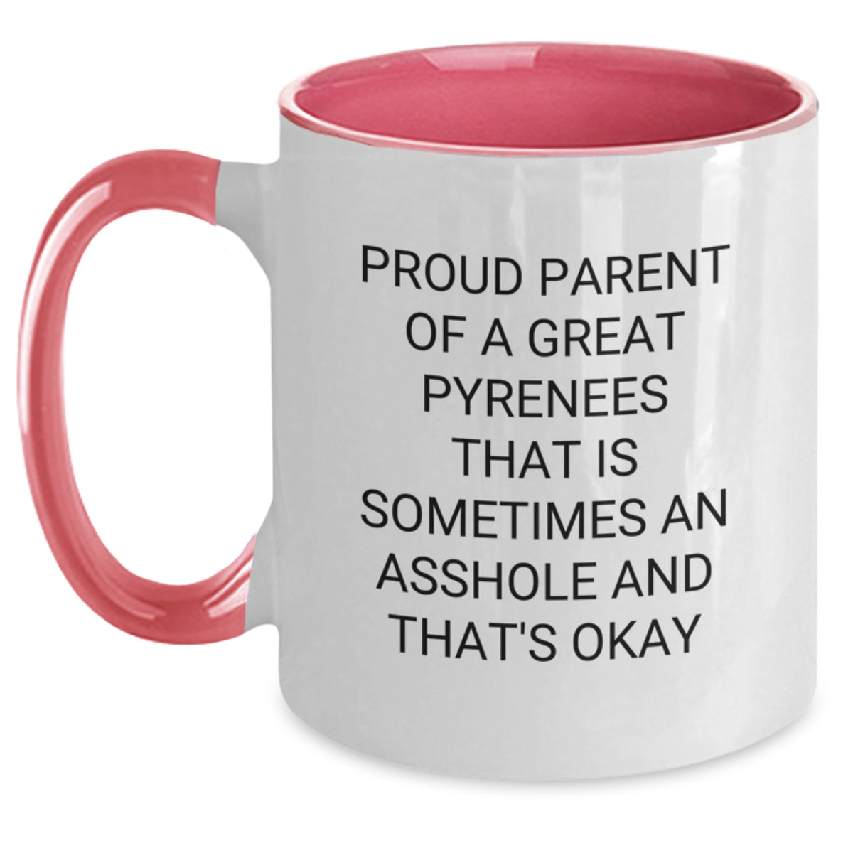 Funny Great Pyrenees Dog Gifts for Proud Parents - Two Tone Coffee Mug for Graduation from Friends - Main