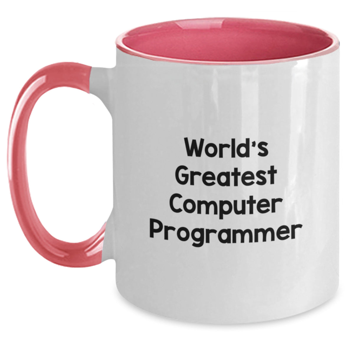 Funny Computer Programmer Gifts for Men, Two Tone Coffee Mug with 'World's Greatest Computer Programmer' Quote, Birthday Unique Gifts from Friends - Main