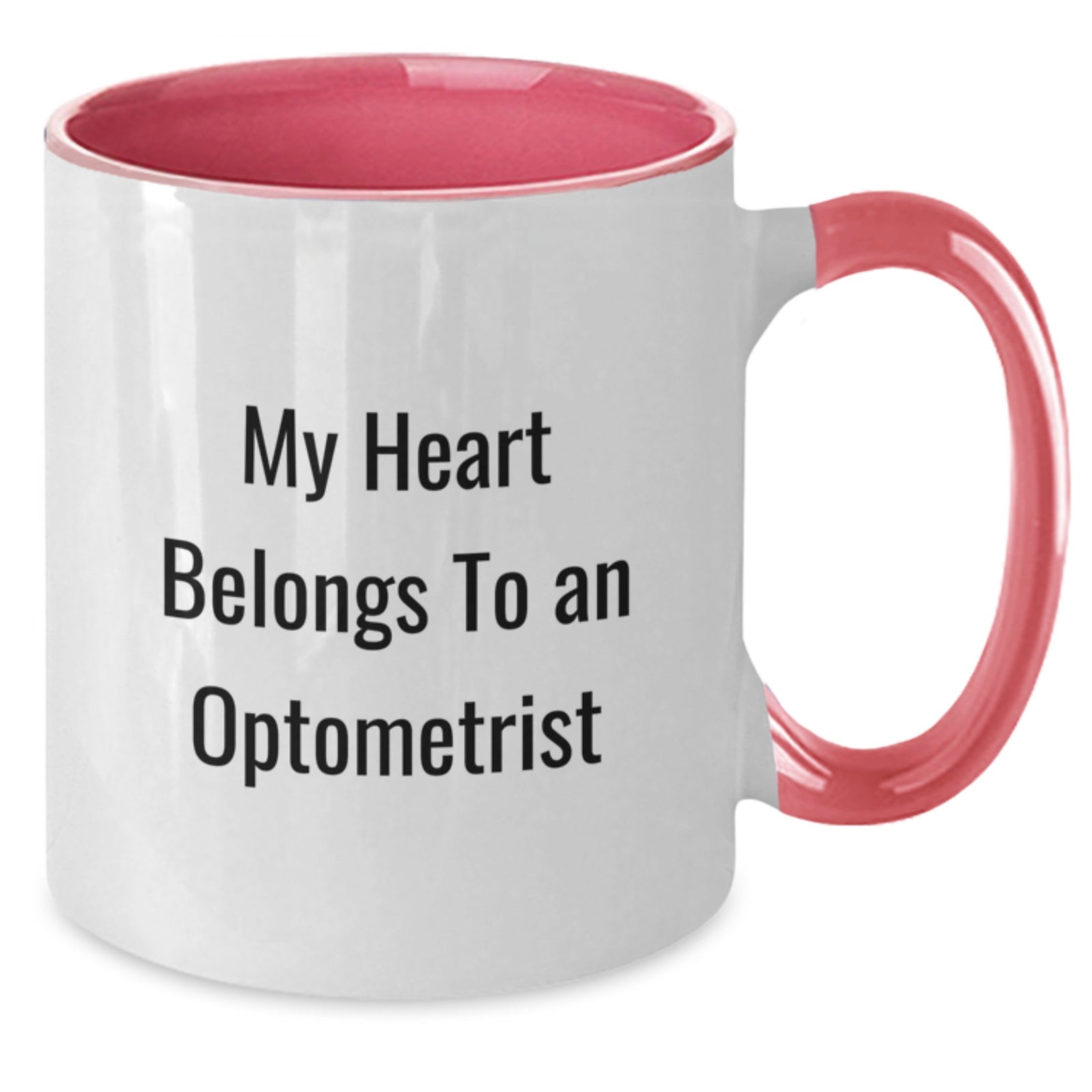 Optometrist Gifts from Friends, Cute Two Tone Coffee Mugs for Optometrist, Birthday Unique Gifts with 'My Heart Belongs To An Optometrist' Quote - Additional